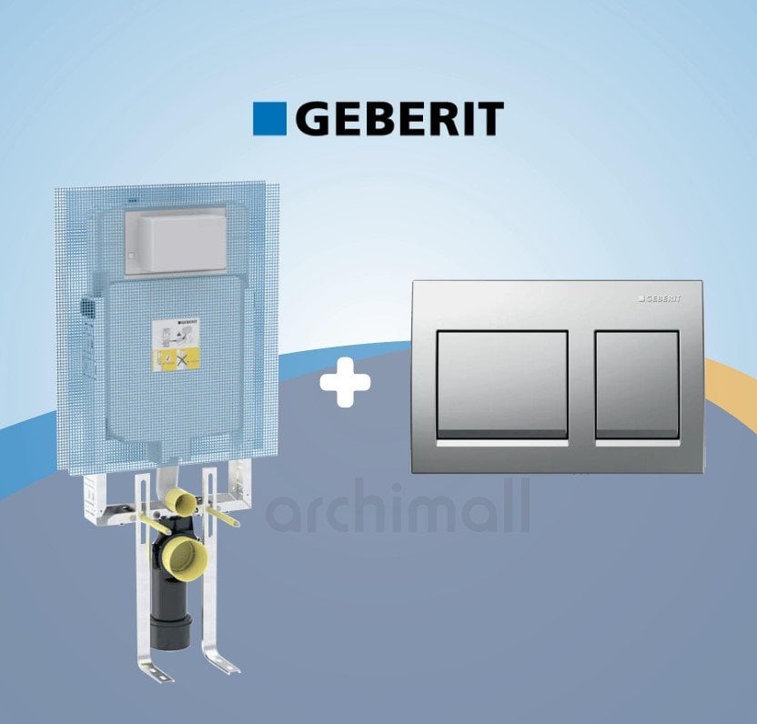 Geberit Alpha 8 cm Gömme Rezervuar Set