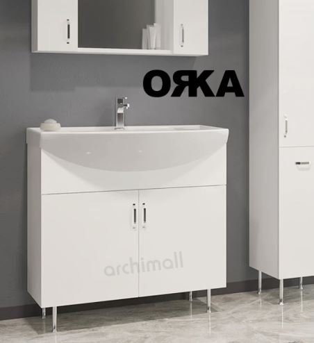 Orka Duru 80 cm Ayaklı Banyo Dolabı