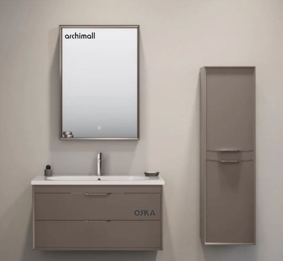 Orka Clay 65 cm Çift Çekmeceli Asma Banyo Dolabı