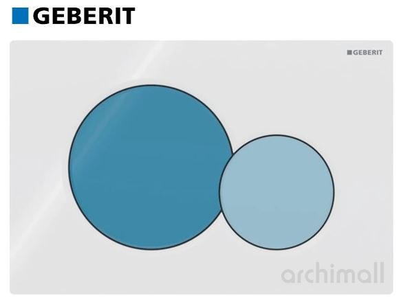 Geberit Sigma 01 Kumanda Paneli Koyu mavi / Açık mavi