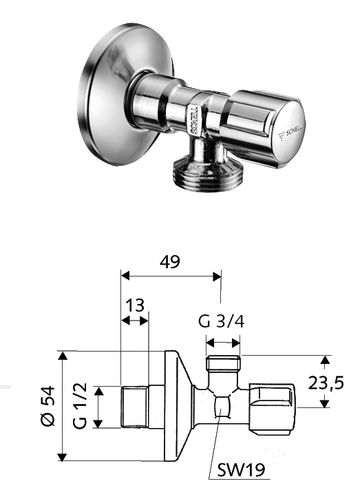 Schell 033000699 Çamaşır Musluğu